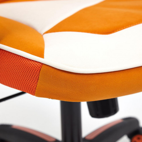 Кресло ARENA, флок/ткань, молочный/оранжевый, 4/18/07