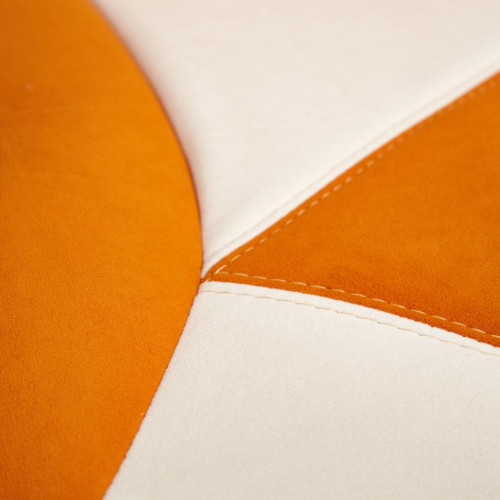 Кресло ARENA, флок/ткань, молочный/оранжевый, 4/18/07