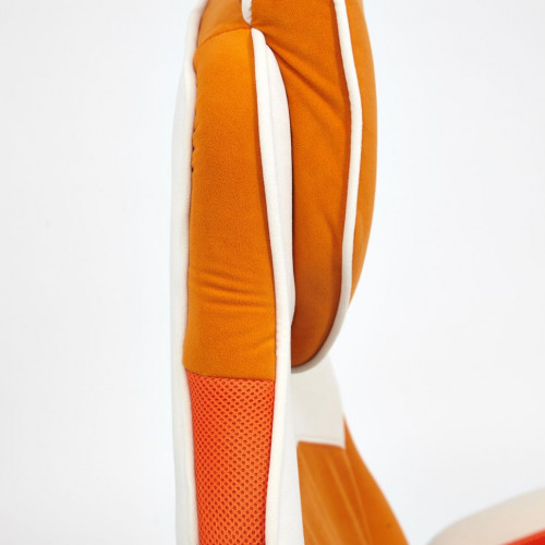 Кресло ARENA, флок/ткань, молочный/оранжевый, 4/18/07