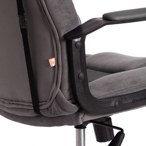 Кресло DRIVER (22), флок/ткань, серый/серый, 29/TW-12