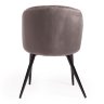 Кресло LA FONTAIN (mod. 004), вельвет/металл, 60 х 57 х 84 см , серый (HLR 24)/черный