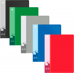 Папка метал.пруж.скоросш. Бюрократ -PZ07P A4 пластик 0.7мм внут.и торц.карм ассорти