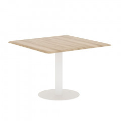 Конференц стол WCT 1111 Бук Тиара/Белый 1100х1100х754 WAVE