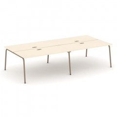 Estetica Рабочая станция на 4 места ES.D.RS-4.4-LK Сатин/Латте металл 3160*1500*750