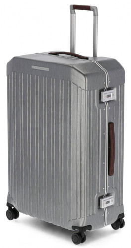 Чемодан Piquadro PQ LM (BV4428PQLM/NCU) 51x75x28см 89л. 5.59кг. поликарбонат/натур.кожа темно-серый