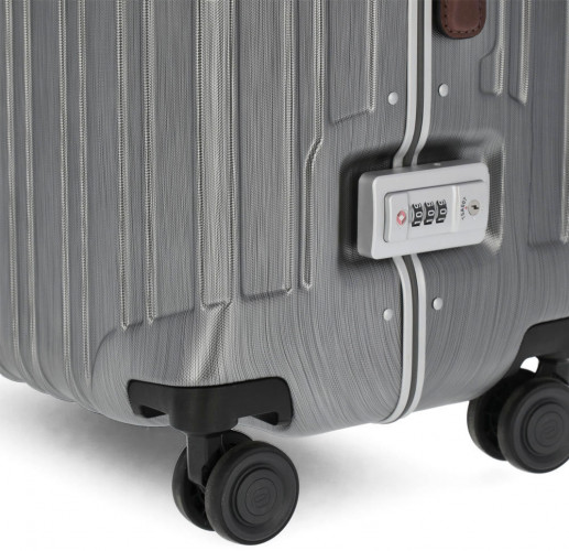 Чемодан Piquadro PQ LM (BV4428PQLM/NCU) 51x75x28см 89л. 5.59кг. поликарбонат/натур.кожа темно-серый