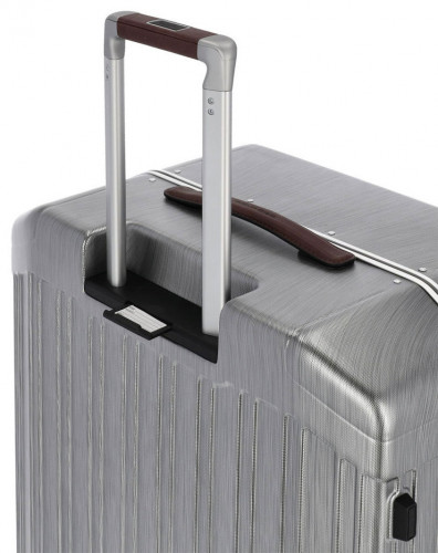 Чемодан Piquadro PQ LM (BV4428PQLM/NCU) 51x75x28см 89л. 5.59кг. поликарбонат/натур.кожа темно-серый