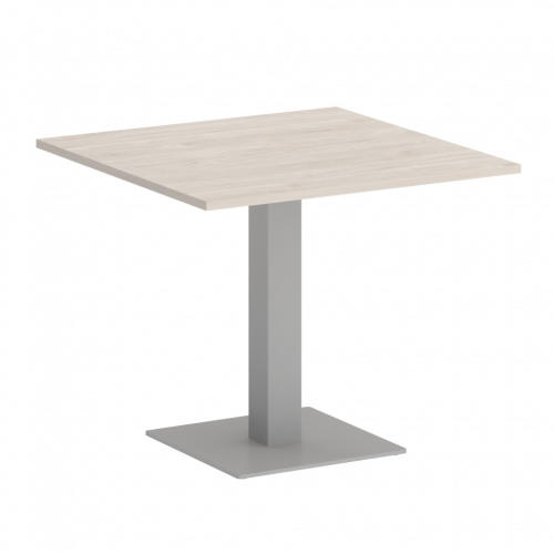 Home Office Стол квадратный VR.SP-5-90.2 Денвер светлый/Серый металл 900*900*753