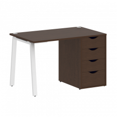 Home Office Стол письменный VR.SP-3-118.4.A Венге/Белый металл 1180*720*750