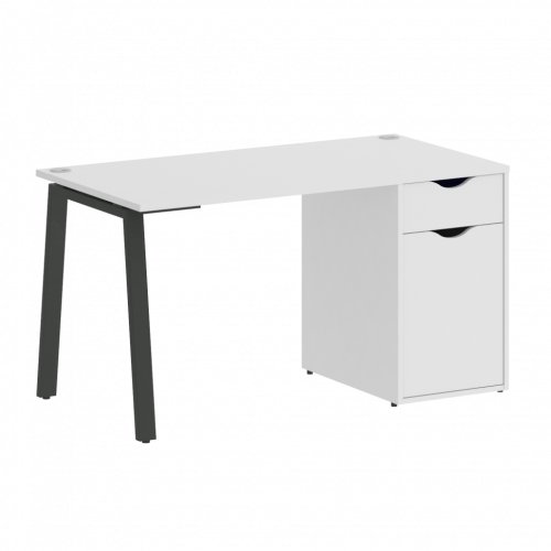 Home Office Стол письменный VR.SP-3-138.1.A Белый/Антрацит металл 1380*720*750