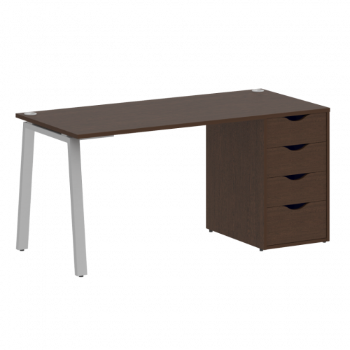 Home Office Стол письменный VR.SP-3-158.4.A Венге/Серый металл 1580*720*750