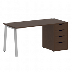 Home Office Стол письменный VR.SP-3-158.4.A Венге/Серый металл 1580*720*750