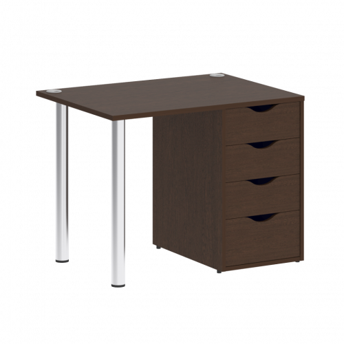 Home Office Стол письменный VR.SP-3-98.4 Венге/Хром опоры 980*720*750