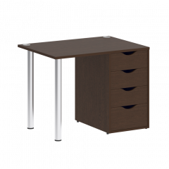 Home Office Стол письменный VR.SP-3-98.4 Венге/Хром опоры 980*720*750