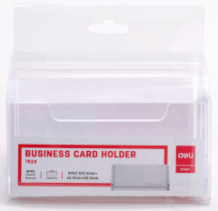 Подставка Deli E7623 для визиток 100х38х82мм прозрачный
