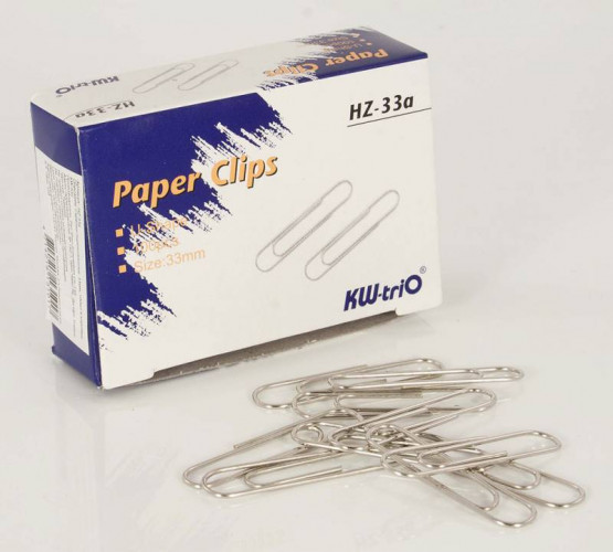 Скрепки Kw-Trio HZ-33A оцинкованные 33мм (упак.:100шт) картонная коробка
