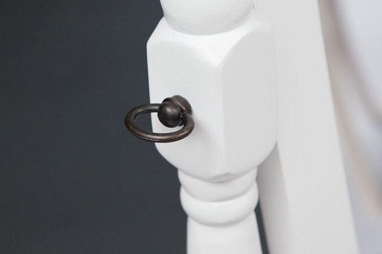 Зеркало NY-4001, дерево, 52,5х51х150 см, white (белый)