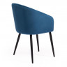 Кресло LA FONTAIN (mod. 004), вельвет/металл, 60 х 57 х 84 см , синий (HLR 63)/черный