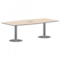 Конференц стол ПРГ-4 Клен/Алюминий 2400х1200х750