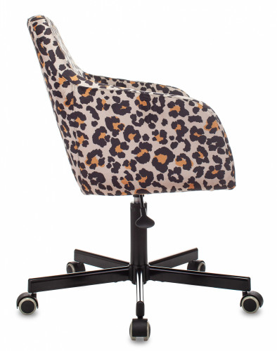 Кресло Бюрократ CH-380M леопардовый Italia LEO крестов. металл черный