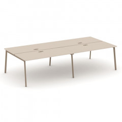 Estetica Рабочая станция на 4 места ES.D.RS-4.4-LP Капучино/Латте металл 3160*1500*750