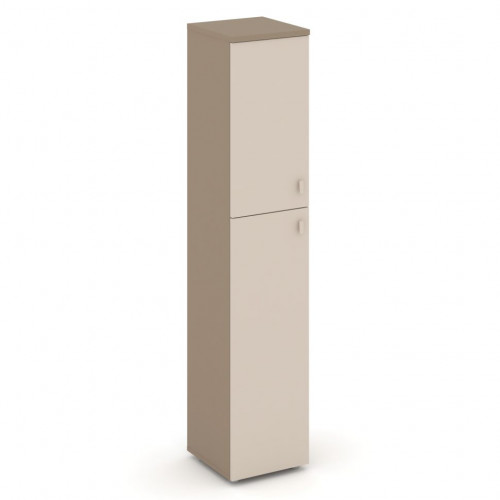 Estetica Шкаф высокий узкий лев. (1 сред. фасад ЛДСП+1 низ. ЛДСП) ES.SU-1.8 (L) Латте/Капучино 400*420*1977