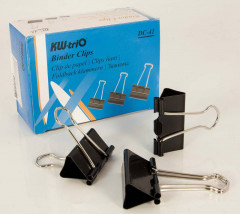 Зажимы Kw-Trio DC-41 сталь 41мм черный (упак.:12шт) картонная коробка