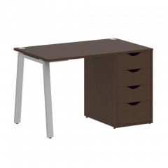 Home Office Стол письменный VR.SP-3-118.4.A Венге/Серый металл 1180*720*750