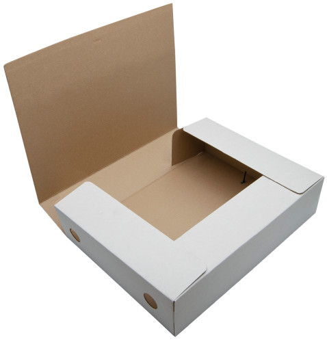 Папка архивная на резинке Silwerhof ПАР-75БЕЛЫЙ микрогофрокартон корешок 75мм 325x250x75мм белый