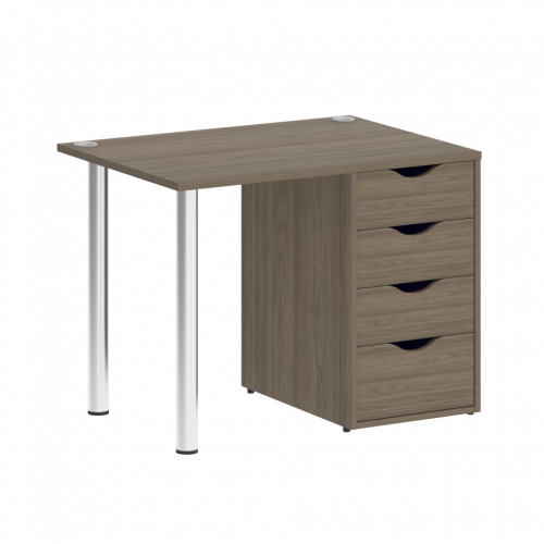 Home Office Стол письменный VR.SP-3-98.4 Вяз/Хром опоры 980*720*750