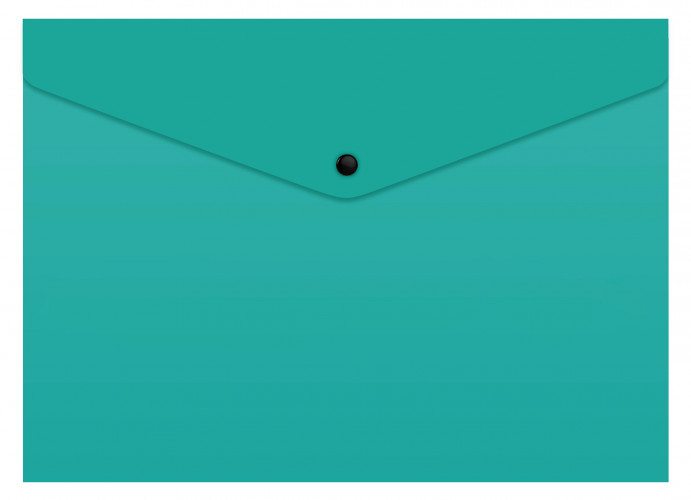 Конверт на кнопке Бюрократ -PK803TTURG A4 гориз. пластик 0.15мм бирюзовый