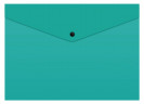 Конверт на кнопке Бюрократ -PK803TTURG A4 гориз. пластик 0.15мм бирюзовый