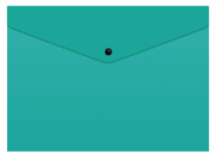 Конверт на кнопке Бюрократ -PK803TTURG A4 гориз. пластик 0.15мм бирюзовый