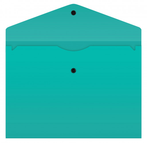 Конверт на кнопке Бюрократ -PK803TTURG A4 гориз. пластик 0.15мм бирюзовый