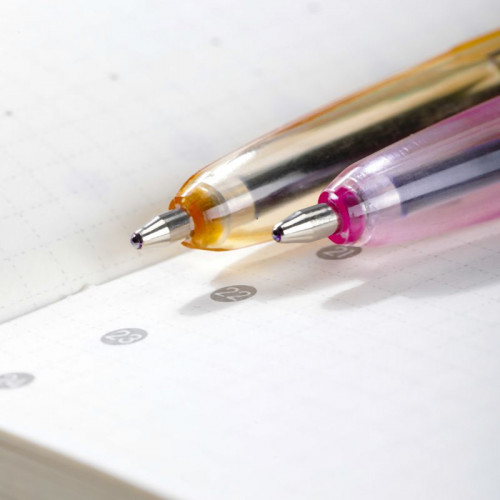 Набор ручек шариков. Deli P1-Macaron EQ6C-MT-BL ассорти/прозрачный d=0.7мм син. черн. блистер (5шт) сменный стержень шестигр. 5цв.