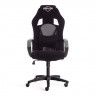 Кресло DRIVER (22), флок/ткань, черный/серый, 35/TW-12