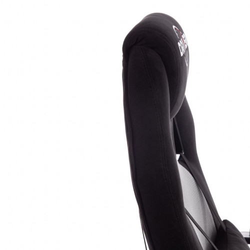 Кресло DRIVER (22), флок/ткань, черный/серый, 35/TW-12