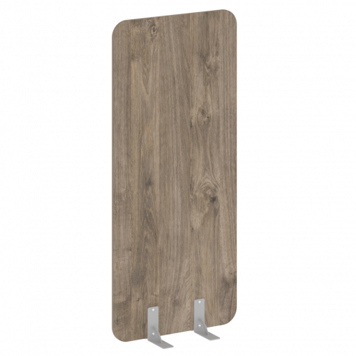 R-line Перегородки на металлических опорах на фетровых подпятниках DP.F-80-180 Тиквуд тёмный/Серый металл 800*18*1800