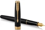 Ручка перьев. Parker Sonnet Core F528 (CW1931516) Matte Black GT F сталь нержавеющая подар.кор.
