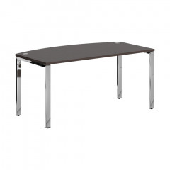 Стол руководителя XGET 169.1 Легно темный/Нержавеющая сталь 1600х867х750 XTEN GLOSS