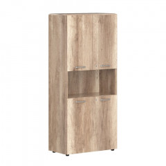 Шкаф с замками на глухих малых дверях и обвязкой DHC 85.4(Z) Дуб Каньон 892х450х1950 DIONI