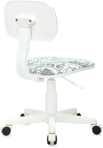 Кресло детское Бюрократ CH-W201NX белый раскраска крестов. пластик пластик белый