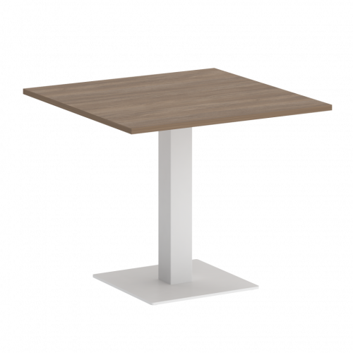 Home Office Стол квадратный VR.SP-5-90.2 Дуб аризона/Белый металл 900*900*753