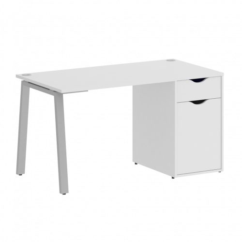 Home Office Стол письменный VR.SP-3-138.1.A Белый/Серый металл 1380*720*750