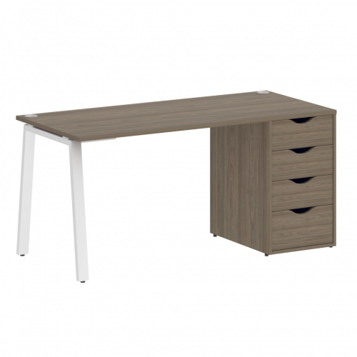 Home Office Стол письменный VR.SP-3-158.4.A Вяз/Белый металл 1580*720*750