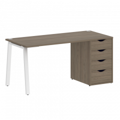 Home Office Стол письменный VR.SP-3-158.4.A Вяз/Белый металл 1580*720*750