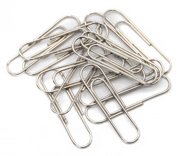Скрепки Silwerhof 194041 никель 28мм (упак.:100шт) картонная коробка