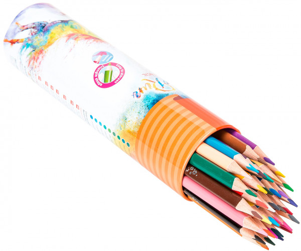 Карандаши цв. Deli EC00338 ColoRun трехгран. тополь 36цв. мет.туб. (36шт)