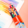 Карандаши цв. Deli EC00338 ColoRun трехгран. тополь 36цв. мет.туб. (36шт)