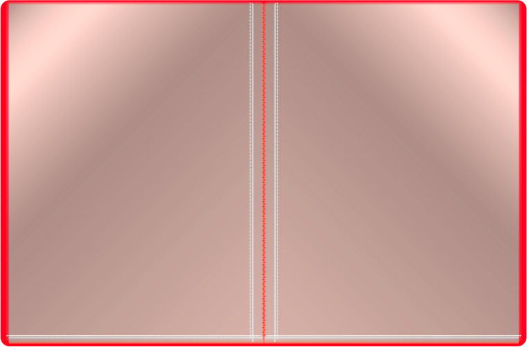 Папка с 20 прозр.вклад. Бюрократ -BPV20RED A4 пластик 0.6мм торц.карм с бум. встав красный